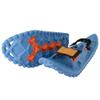Crescent Moon Kids Snowshoes | Easy 17.5" Foam Snowshoes for Kids to 100 pounds with Secure Hook & Loop Binding, Insulating Rocker Cloud Deck & Durable Ice Spikes, Blue view 1