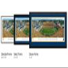 West Virginia Mountaineers Gold RushFootball - 40.25x13.75-inch Standard Framed Print by Blakeway Panoramas view 2