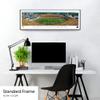 West Virginia Mountaineers Gold RushFootball - 40.25x13.75-inch Standard Framed Print by Blakeway Panoramas view 4