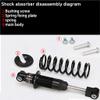 LYYCX Mountain Bike Rear Shock Absorber 125/150/165/190mm Soft Tail Adjustable Spring Suspension 750/850/1000/1500/2000Lbs (Color : 165mm, Size : 1800lbs) view 4