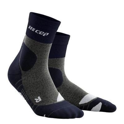CEP Merino Wool Hiking Mid-Cut Socks, Peacoat/Grey, Men, IV (LG)