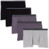 Amazon Essentials Men's Boxer Shorts Underwear, Comfortable Cotton, Tag-Free, Pack of 5, Black/Charcoal/Grey, 4XL Plus view 1