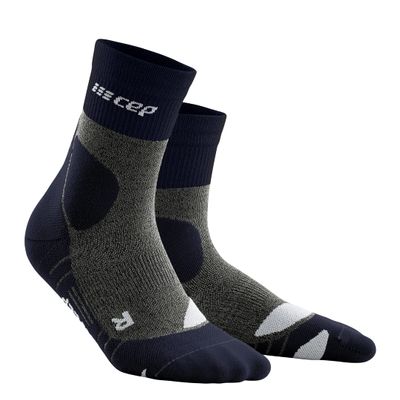 CEP Merino Wool Hiking Mid-Cut Socks, Peacoat/Grey, Men, V (XL)