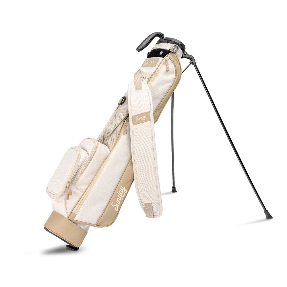 The Original Sunday Golf Loma Bag  Lightweight Golf Bag with Strap & Stand, Easy to Carry Pitch n Putt Stand Bag for Driving Range, Par 3 & Executive Courses, 31 Inches (Toasted Almond)