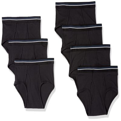 Amazon Essentials Men's Cotton Breathable Tag-Free Briefs Underwear, Pack of 7, Black, X-Large
