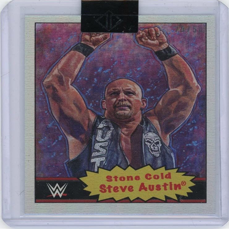 Stone Cold Steve Austin 2020 Topps Transcendent VIP Rainbow Foil Card /50