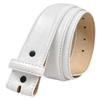 38MM Italian Calfskin Genuine Leather Dress Belt Strap with Snaps 1-1/2"(38mm) Wide (Smooth White, 42) view 1