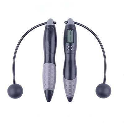 XIXIDIAN Jump Rope,Digital Weighted Jumping Rope with Counter for Fitness Exercise Training, Adjustable Cordless Speed Skipping Rope Workout for Adults,Women, Men,Kids (Color : Black)