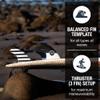 Ho Stevie! Thruster Surfboard Fins (3 Fins) - Twin Tab or Single Tab Sizes, with Fin Bag, Screws, Wax Comb and Fin Key (Black with White Stripes, Twin Tab) view 2