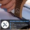 Ho Stevie! Thruster Surfboard Fins (3 Fins) - Twin Tab or Single Tab Sizes, with Fin Bag, Screws, Wax Comb and Fin Key (Black with White Stripes, Twin Tab) view 4