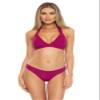 BECCA by Rebecca Virtue Womens Reversible Halter Bikini Swim Top Orange M view 3