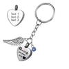 FCZDQ Pet Memorial Keepsake Heart Cremation Jewelry Urn Keychain for Ashes Customized You Left paw Prints on My Heart view 1