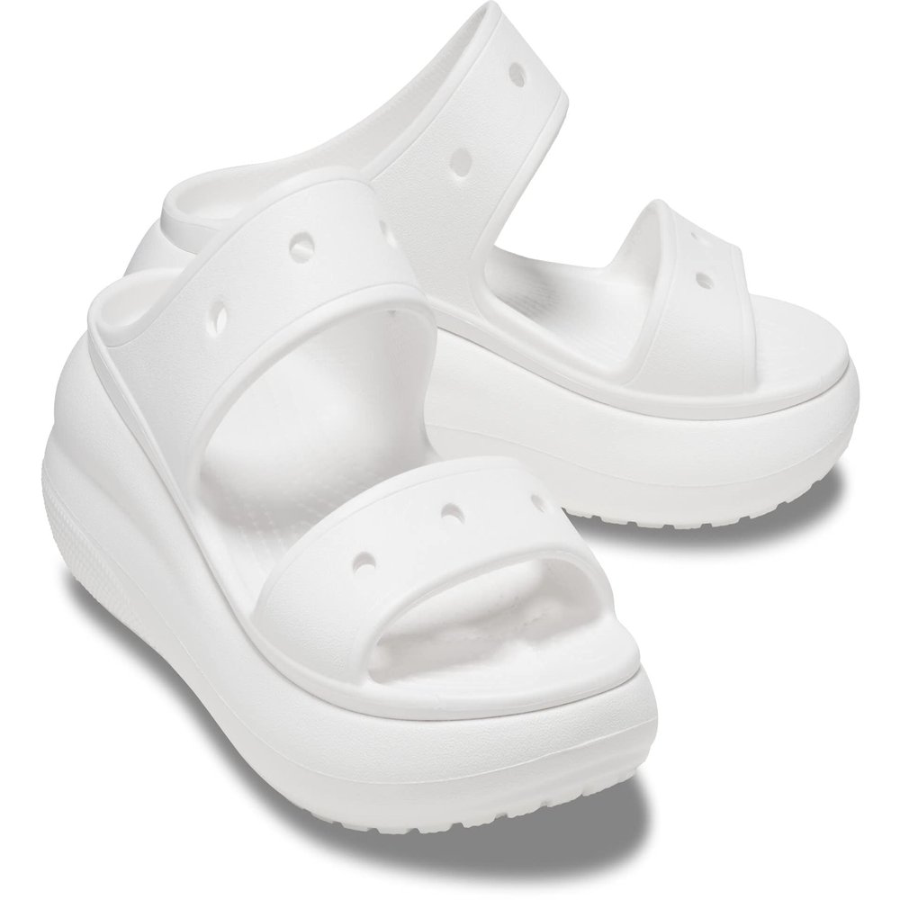 Crocs Unisex-Adult Crush Platform Sandals, White, 9 Men/11 Women