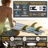 Ho Stevie! Thruster Surfboard Fins (3 Fins) - Twin Tab or Single Tab Sizes, with Fin Bag, Screws, Wax Comb and Fin Key (Black, Single Tab) view 2