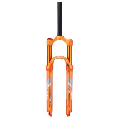 LvTu Front Fork 26 27.5 inch Orange, Travel 120mm Straight 1-1/8" Manual Lockout Suspension Fork for Mountain Bike (Size : 26 inches)