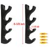 AUXPhome Horizontal Fishing Rod Rack, Plastic, 1-1/8 Inch Aperture, Holds 4 Rods, Easy Assembly, Save Space view 2