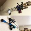 AUXPhome Horizontal Fishing Rod Rack, Plastic, 1-1/8 Inch Aperture, Holds 4 Rods, Easy Assembly, Save Space view 3