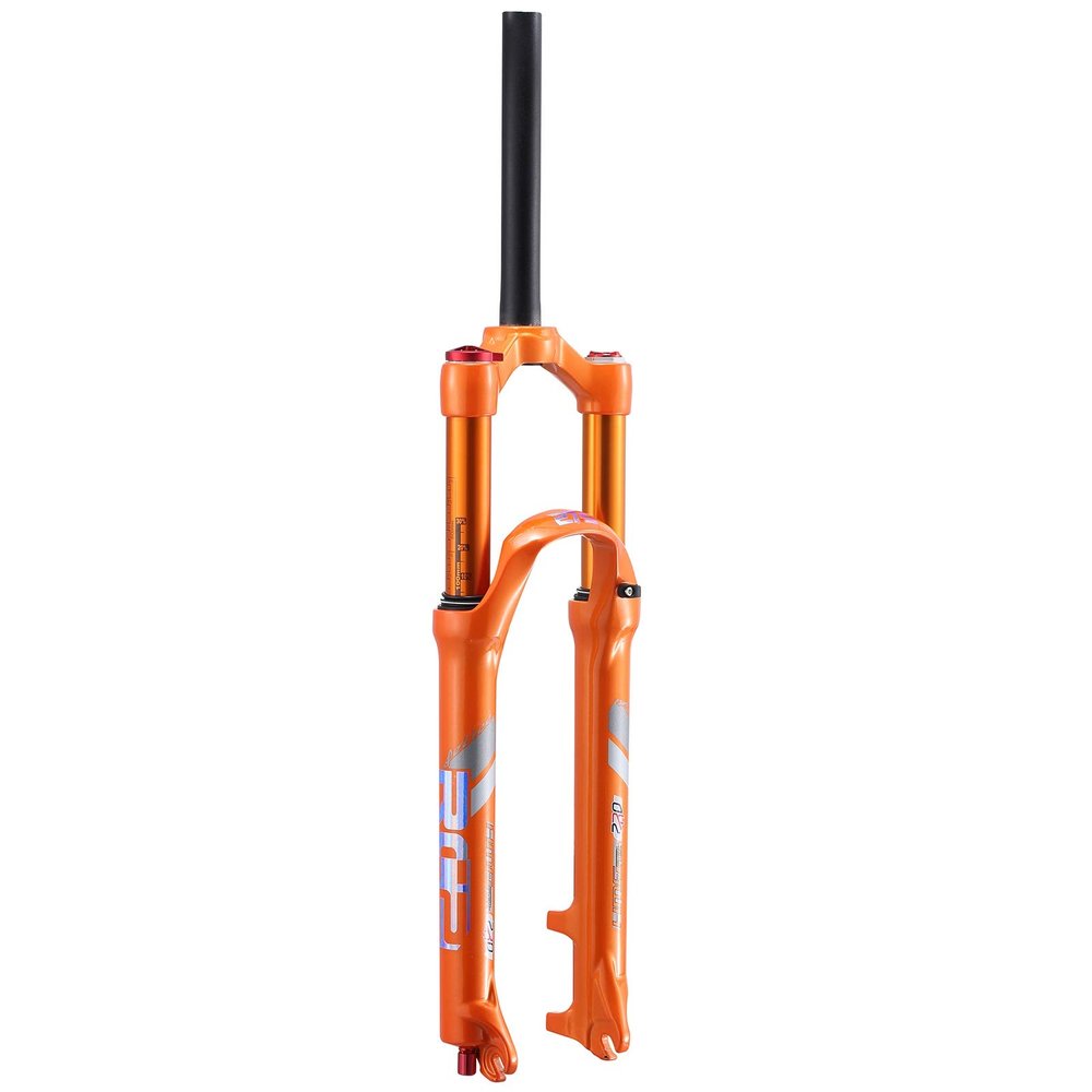 LvTu Front Fork 26 27.5 inch Orange, Travel 120mm Straight 1-1/8" Manual Lockout Suspension Fork for Mountain Bike (Size : 27.5 inches)
