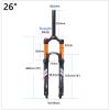 LvTu Air Suspension Fork 26", Manual Lockout, 1-1/8" Straight, Black, Travel 120mm, Axle 9x100mm view 2
