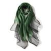 QXIYUAN Green Pashmina Shawls and Wraps Silk Wool Mixed Scarf Shawl Wrap for Women Accessories Bridesmaid Gifts, 29.5 X 76.7 Inch (75 X 195 Cm) Greensilk view 1