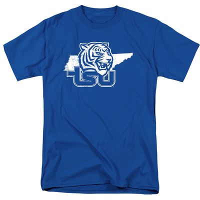 Tennessee State University Official State Shape Unisex Adult T Shirt,Royal Blue, 5X-Large
