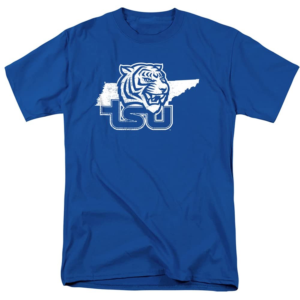 Tennessee State University Official State Shape Unisex Adult T Shirt,Royal Blue, 4X-Large