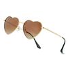 JOVAKIT Polarized Heart Sunglasses for Women Fashion Lovely Style Metal Frame UV400 Protection Lens (Gold/Gradient Brown) view 1