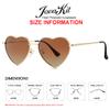 JOVAKIT Polarized Heart Sunglasses for Women Fashion Lovely Style Metal Frame UV400 Protection Lens (Gold/Gradient Brown) view 3