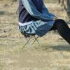 Folding Stool|Portable Stool for Fishing|Camping Stools for Adults|Stainless Steel Bracket| Bearing 220LB| Small Folding Chair is Suitable for Outdoor Travel, Barbecue, Fishing|Black view 2