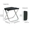 Folding Stool|Portable Stool for Fishing|Camping Stools for Adults|Stainless Steel Bracket| Bearing 220LB| Small Folding Chair is Suitable for Outdoor Travel, Barbecue, Fishing|Black view 4