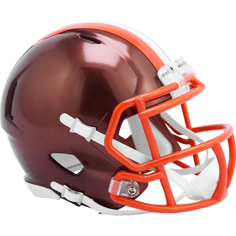Cleveland Browns Unsigned Riddell Flash Alternate Revolution Speed Mini Football Helmet