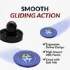 Hathaway Air Hockey Pucks and Paddles Set  Two Ergonomic 3.75-inch Pushers and Four 2.87-inch ABS Table Hockey Pucks  Durable Game Accessories for Home Play or Arcade Style Tables - Black and Blue view 4