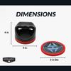 Hathaway Air Hockey Pucks and Paddles Set  Two Ergonomic 4-inch Pushers and Four 3-inch ABS Table Hockey Pucks  Durable Game Accessories Ideal for Home Play or Arcade Style Tables - Black and Red view 2