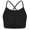 YONGHS Kids Girls' Sports Bra Criss Cross Back Crop Tops Cutout Vest for Dance/Yoga/Workout/Running Black B 16 Years view 1