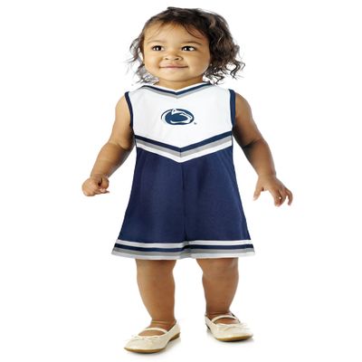 Little King NCAA Toddler/Youth Girls Team Cheer Jumper Dress-Penn State-3T