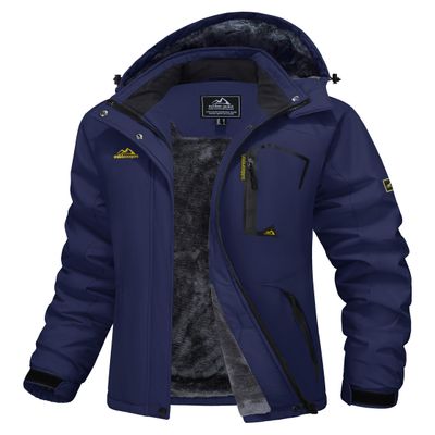 MAGCOMSEN Snow Jackets for Women Winter Jackets with Hood Snowboarding Jackets Ski Jackets Waterproof Insulated Navy