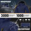 MAGCOMSEN Snow Jackets for Women Winter Jackets with Hood Snowboarding Jackets Ski Jackets Waterproof Insulated Navy view 3