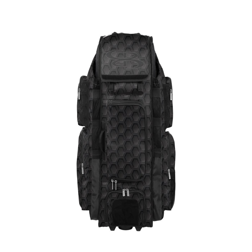 Boombah Superpack XL Rolling Bat Bag - 35.5" x 13.5" x 10" - 3DHC Black - Wheeled Version