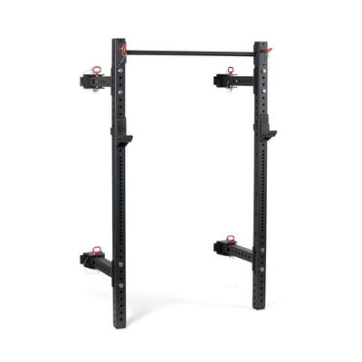 Titan Fitness X-3 Series 80-inch Wall Mounted Folding Power Rack, Space Savings Rack, Folds up to 5-inches from The Wall