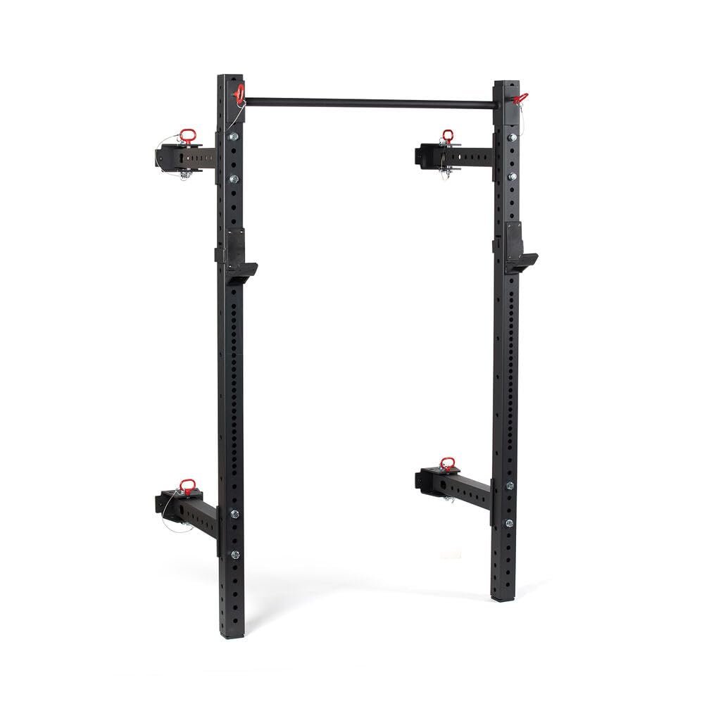 Titan Fitness X-3 Series 80-inch Wall Mounted Folding Power Rack, Space Savings Rack, Folds up to 5-inches from The Wall