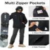 MAGCOMSEN Women Ski Jacket Waterproof Insulated Snow Jacket Winter Coat with Hood Ladies Snowboarding Jacket Black Winter Jacket view 4