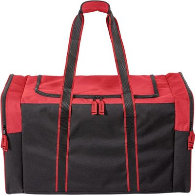 Jetstream Heavy Duty Multi Pocket Large Sports Gym Equipment 3-Pocket Travel Duffel Bag (Red, 32-Inch)