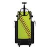 Boombah Rolling Superpack Baseball/Softball Gear Bag - 23-1/2" x 13-1/2" x 9-1/2" - Softball Homerun Optic Yellow/Black/Red - Telescopic Handle - Holds 4 Bats - Wheeled Version view 3