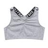 YONGHS Kids Girls' Sports Bra Criss Cross Back Crop Tops Cutout Vest for Dance/Yoga/Workout/Running Flecking Gray 16 Years view 3