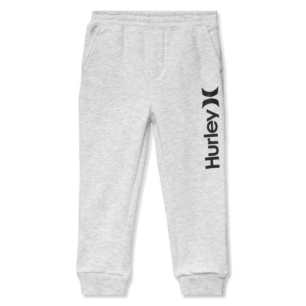 Hurley Boy's Fleece Jogger Pants (Little Kids) Birch Heather 4 Little Kid