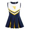 Little King NCAA Infant/Toddler Girls One Piece Team Cheer Jumper Dress-West Virginia Mountaineers-4T view 2