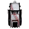 Boombah Superpack Hybrid Rolling Bat Bag - Homerun Baseball Bat Pack White/Black/Red - Wheeled & Backpack Version view 1