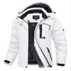 MAGCOMSEN Womens Snow Jacket Waterproof Insulated Ski Jackets Ladies Snowboarding Jackets Winter Coats with Hood Warm Winter Jackets White view 1