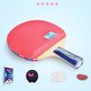 LINGOSHUN Professional Table Tennis Racket,5-Ply Wood,Flared Handle Ping Pong Bat for Trainers, Amateurs,Beginners,Expert / 5 Stars/Short Handle view 4