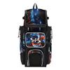 Boombah Superpack Bat Bag - Backpack Version (no wheels) - Holds 4 Bats - USA Patriot Black/Red/White view 1